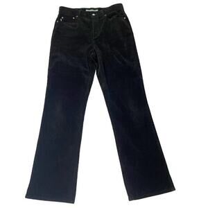 LRL Ralph Lauren Jeans Co. Women's Pants Black Size 6 Corduroy Mid‎ Rise 30.5"